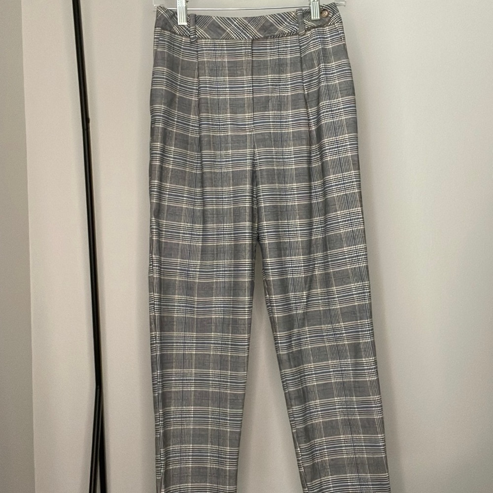 Plaid Topshop trousers